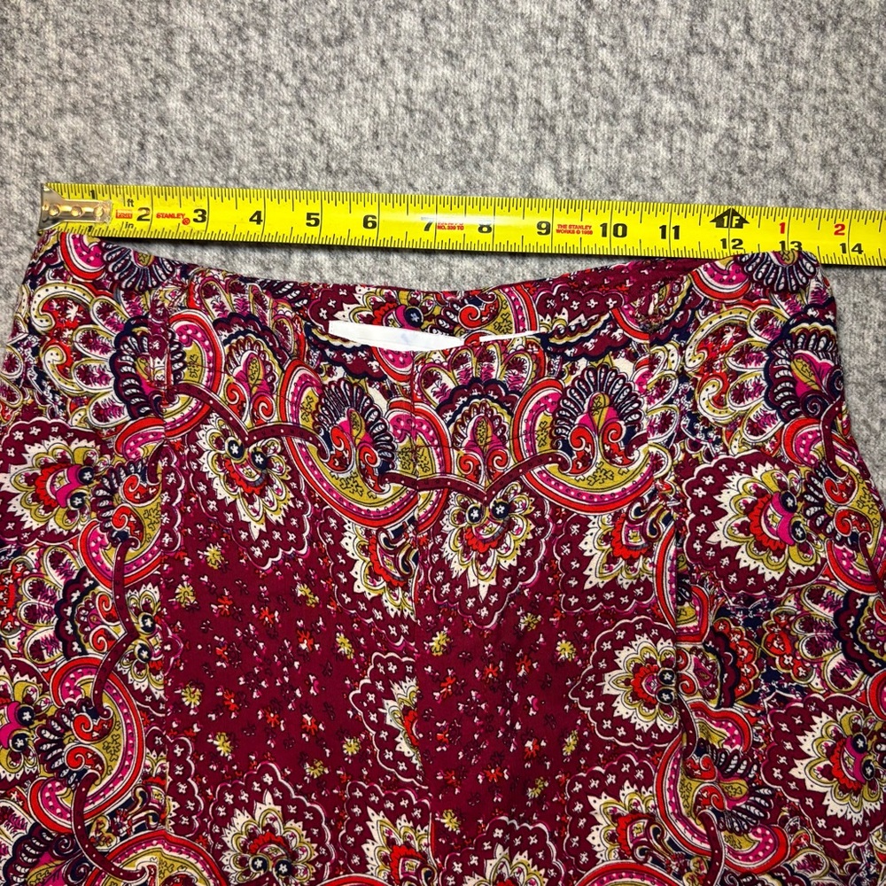 Anthropologie Women's Paisley Wide Leg Pants, Maroon Print, Size 4 - Picture 6 of 10